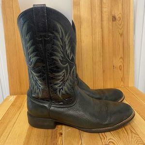 Ariat Boots Mens 13 Heritage Stockman Cowboy Western Black Leather Pull On 1418